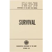 Book 201 Survival - Headquarters, Department of the Army 288 page paperback