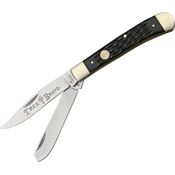 Boker 110733 Trapper Folding Pocket Knife with Black Jigged Bone Handle