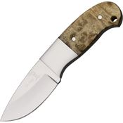 Elk Ridge 111 Mini Hunter Fixed Blade Knife with Brown Burlwood Handles