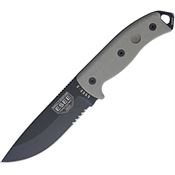 ESEE 5SKOBK Model 5 Carbon Steel Fixed Blade Knife with OD Green Canvas Micarta Handles