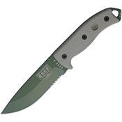ESEE 5SKOOD Model 5 Fixed High Carbon Steel Blade Knife with OD Green Canvas Micarta Handles