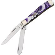 Case 9207PP Mini Trapper Folding Pocket Knife with Purple Passion Corelon Handle