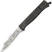 Douk-Douk 815 Folder Black With Ferro-Blackened Folded Steel Sandles With Bail