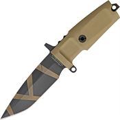 Extrema Ratio 200CMCOMPDW Col Moschin Compact Fixed Blade Knife with Desert Warfare Tan Forprene Handle