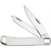 Frost 18812WSB Trapper Pocket Knife With White Smooth Bone Handle