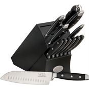 Hen & Rooster I028 13 Piece Kitchen Knife Set With Black Composition Handle