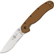 Ontario 8849CB RAT-1 Part Serrated Linerlock Folding Pocket Knife