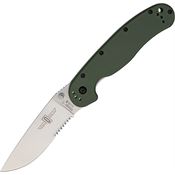 Ontario 8849OD RAT-1 Part Serrated Linerlock Folding Pocket Knife