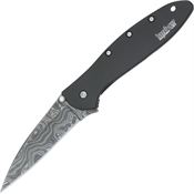 Kershaw 1660DAMBK Leek Damascus Assisted Opening Framelock Folding Pocket Knife