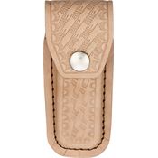 Sheath 204 3 1/2 Inch to 4 Inch Knife Belt Pouch with Natural Basketweave Leather