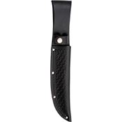 Sheath 210 6 Inch Straight Knife with Black Basketweave Leather Construction