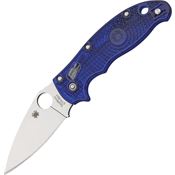 Spyderco 101PBL2 Manix 2 CTS-BD1 Stainless Blade Folding Knife with Blue Handle
