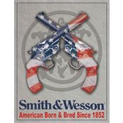 Tin Sign 1465 Smith & Wesson Rich Vibrant Colors and Heavy Embossing Tin Sign