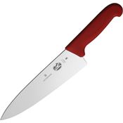Forschner 5206120 8 1/2 Inch Chefs Kitchen Knife with Red Fibrox Handle