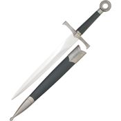 China Made 210638 Medieval Knight'S Dagger Fixed Polished Stainless Blade Knife with Sculpted Cast Metal Handle