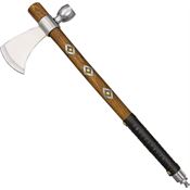 China Made 210955 Tomahawk Peace Pipe with Brown Wood Handle