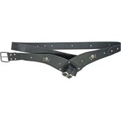China Made 210588 Universal Frog Black Leather Belt with Attached Frog