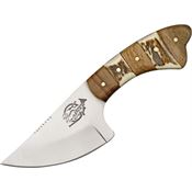 Fox-N-Hound 620 Skinner Fixed Blade Knife with Stag and Brown Wood Handles