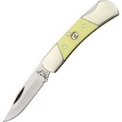 Bear & Son C305 Lockback Folding Pocket Carbon Steel Clip Blade Knife with Smooth Yellow Delrin Handle