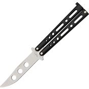 Benchmark 006 Balisong Trainer Fixed Blade Knife with Black Metal Handle