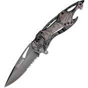 Tac Force 705FC Assisted Opening Part Serrated Drop Point Linerlock Folding Pocket Knife