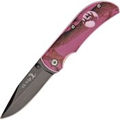 Elk Ridge 120PC Linerlock Folding Pocket Knife with Aluminum Pink Camo Onlay Handles