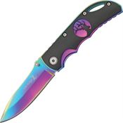 Elk Ridge 134RB Rainbow Drop Point Linerlock Folding Pocket Knife