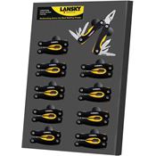 Lansky MT050 Mini Tool Display with Black and Yellow Plastic Handle
