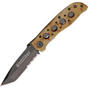 Smith & Wesson SW5TBSD ExtremeOps Part Serrated Tanto Point Linerlock Folding Pocket Knife