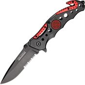 Tac Force 723FD Service Assisted Opening Linerlock Folding Pocket Knife with Durable Black Composite Handles