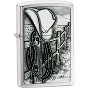 Zippo 24879 Resting Cowboy Zippo Lighter with High Polish Chrome Finish