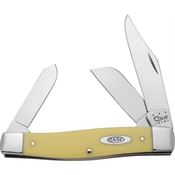 Case 203 Large Stockman Folding Pocket Knife with Yellow Synthetic Handle