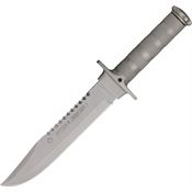 Aitor 16015 Jungle King I Fixed Stainless Clip Point Blade Knife with Knurled Stainless Handle