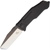 Mantis 72A Folding Pry II Linerlock Pocket Black Finish Stainless Blade Knife with Black G-10 Handles