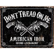 Tin Sign 1691 Don't Tread on Me Rich Vibrant Colors and Heavy Embossing Tin Sign