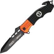 MTech 740EM Rescue EMT Part Serrated Linerlock Folding Pocket Knife