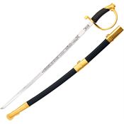 China Made M2312 Confederate Cavalry Officer's Sword with Black Compostion Handle