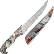 China Made M3002 Eagle Bowie Fixed Stainless Blade Knife with White Composition Handle