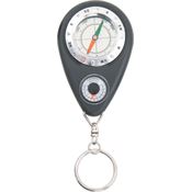 China Made M3138 Compass/Thermometer Keychain with Black Plastic Housing