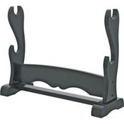 China Made M3331 Double Sword Stand with Black Finish and Wood Construction