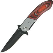 China Made M3583 Assisted Opening Linerlock Folding Pocket Black Finish Stainless Knife with Brown Pakkawood Handles