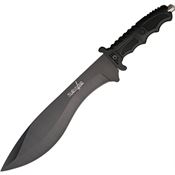 China Made M4138 Survival Knife with Black Fingergrooved Handle