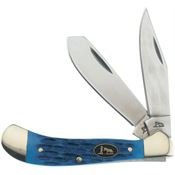 Frost BKH111DBL Blackhills Saddlehorn Folding Pocket Knife with Dakota Blue Pick Bone Handle
