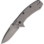 Kershaw 1555TI Cryo Hinderer Assisted Opening Framelock Folding Pocket Stainless Blade Knife with Stainless Handle