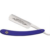 Pakistan 220 Masonic Razor with Dark Blue Celluloid Handle