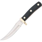 Schrade 160OT Old Timer Mountain Lion Fixed Stainless Upswept Blade Knife with Brown Sawcut Delrin Handles