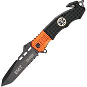 Tac Force 740EM EMT Part Serrated Linerlock Folding Pocket Knife