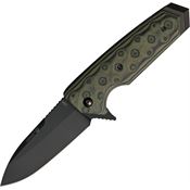 Hogue 34218 Ex-02 Extreme Series Spear Point Blade Linerlock Folding Pocket Knife with Green Handles
