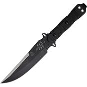TOPS ZERO30 ZERO DARK 30 Fixed Blade Knife with Rocky Mountain Tread Black Linen Micarta Handles