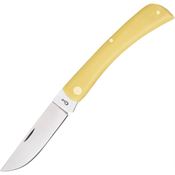 Case 00038 Sod Buster Folding Pocket Knife with Yellow smooth synthetic handle